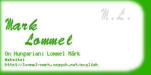 mark lommel business card